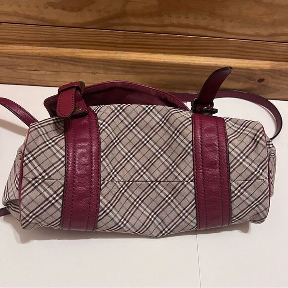 AUTHENTIC BURBERRY Blue Label Crossbody Bag Red Shoulder Check - Picture 8 of 11